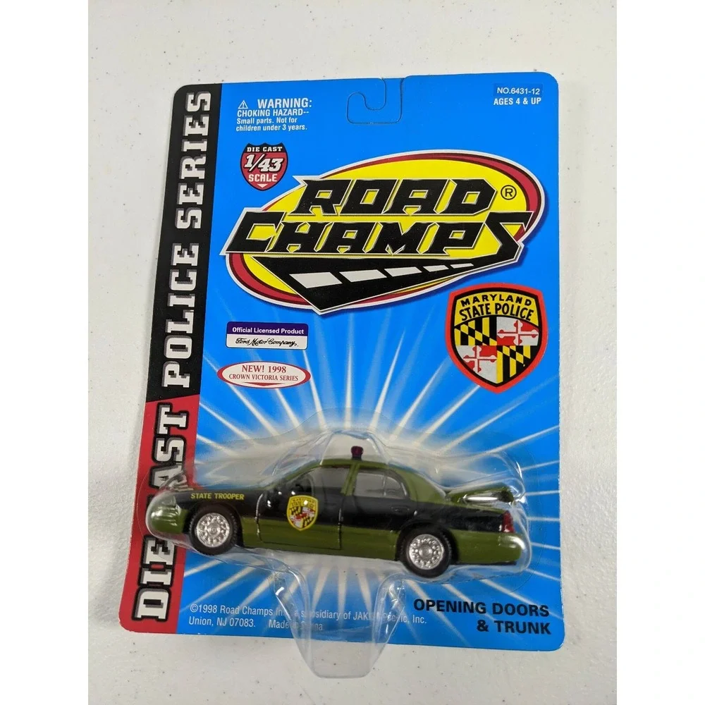 Road Champs Die Cast Police Series 1/43 Lot of 7 Crown Victoria F-18 Jet NIP